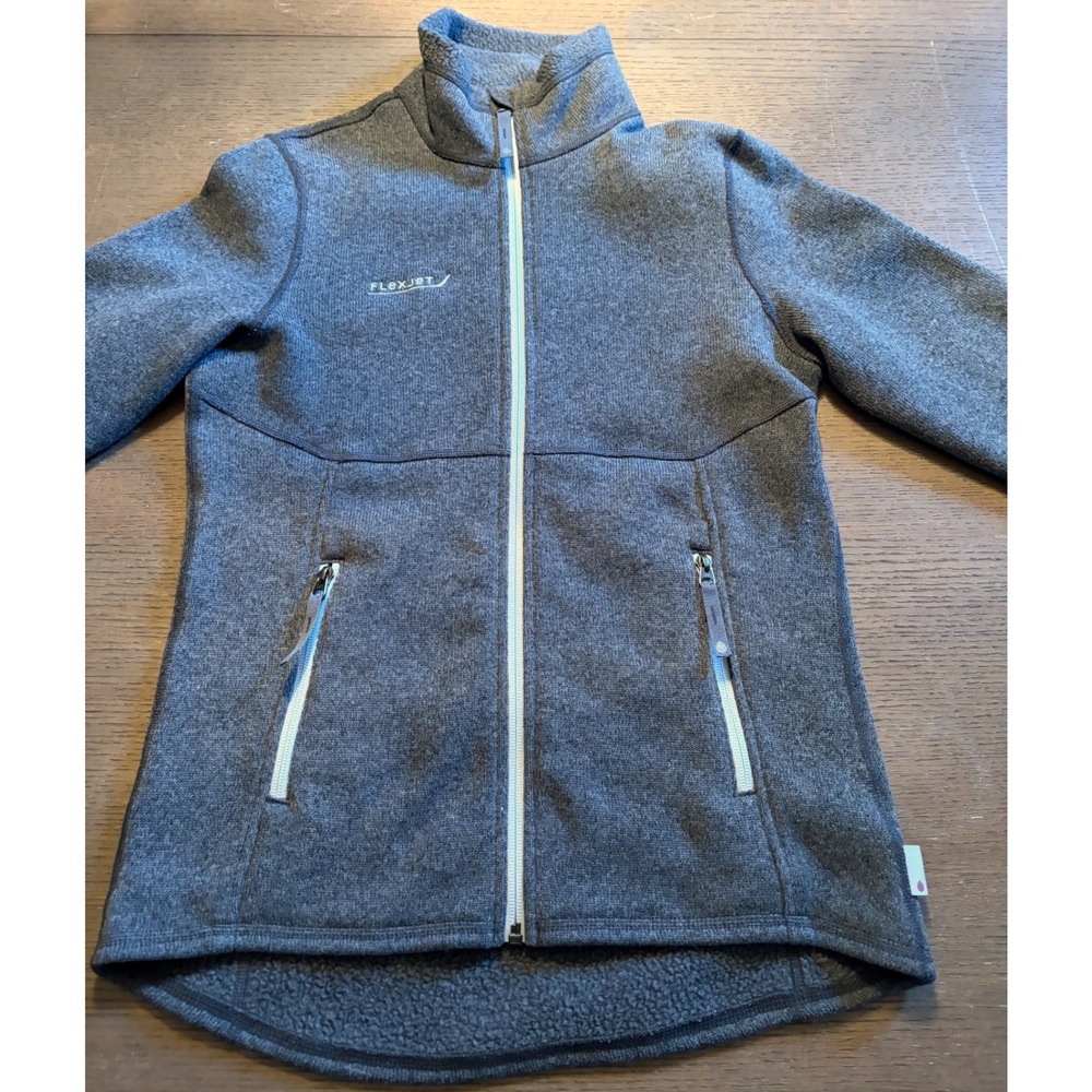 Stio Wilcox Fleece Jacket Womens Heather Gray Full Zip Sweater Knit 100049-112